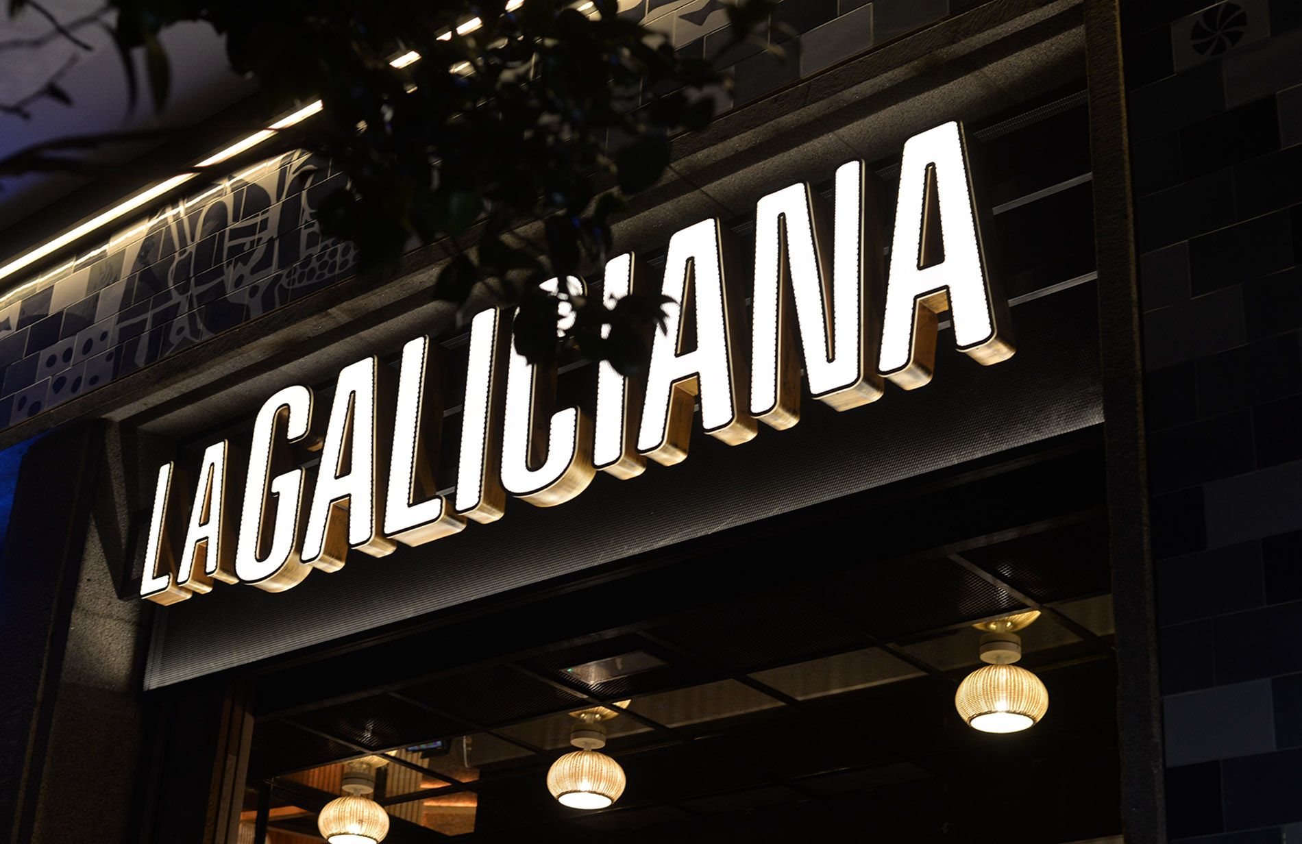 Rótulo del mercado luminoso